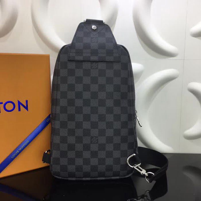 路易威登LV頂級原單N41719 AVENUE LV單肩包 銀色金屬配飾 YDH1578